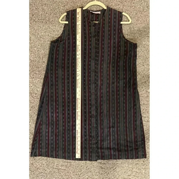 Aunt Abigail’s Attic Green Aztec Dress with Pockets see‎ pics XL Western Artisy - Picture 2 of 11